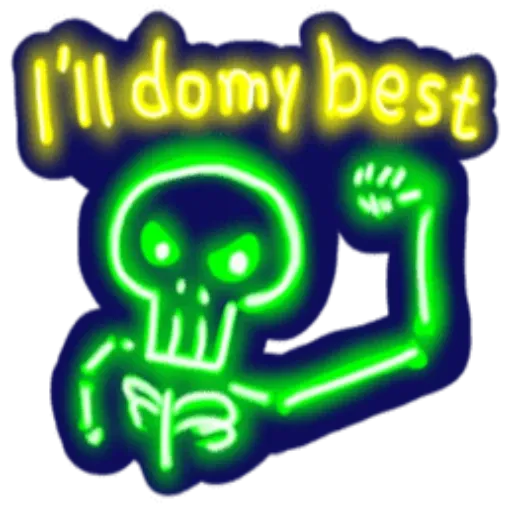 neon skull - Sticker 10