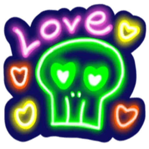 neon skull - Sticker 29