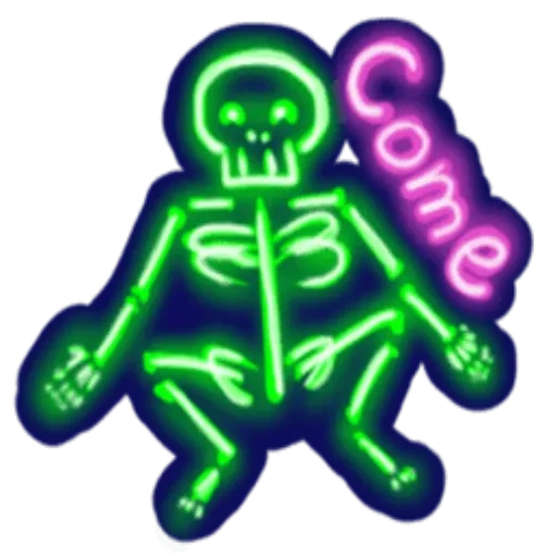 neon skull - Sticker 22