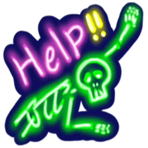 neon skull - Sticker 26