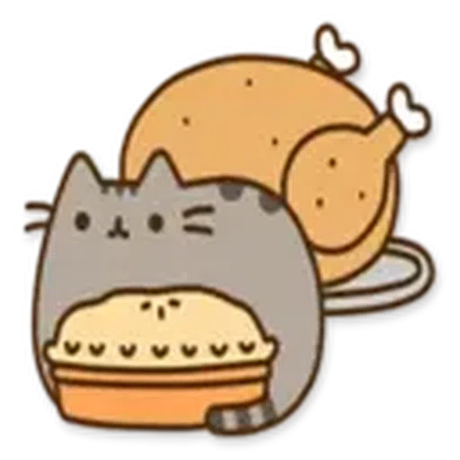 Pusheen Eating Pack - Sticker 26