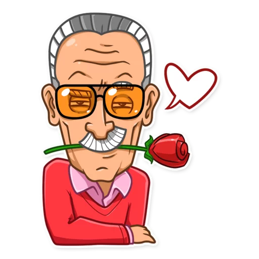 Stan Lee Whatsapp Stickers - Stickers Cloud