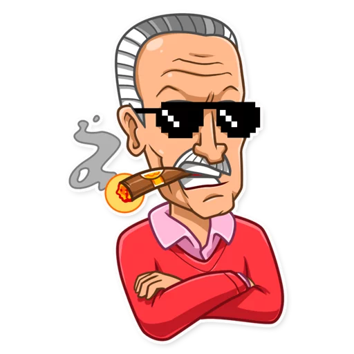 Stan Lee WhatsApp Stickers - Stickers Cloud