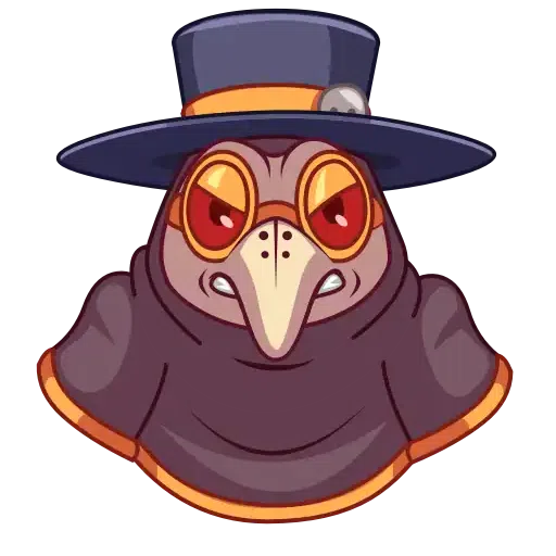 Plague Doctor Hawk - Sticker 24