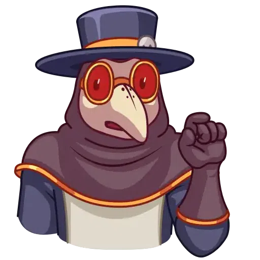 Plague Doctor Hawk - Sticker 22