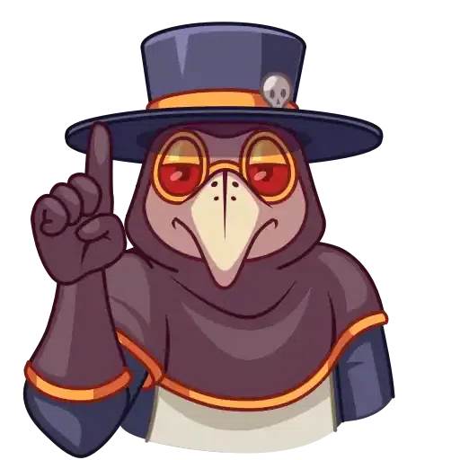 Plague Doctor Hawk - Sticker 16