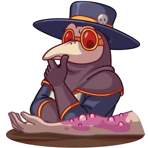 Plague Doctor Hawk - Sticker 10
