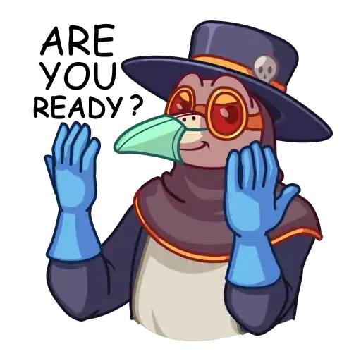 Plague Doctor Hawk - Sticker 15