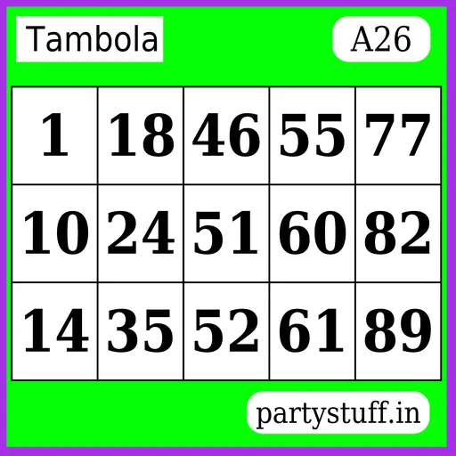 PS Tambola Tickets - Sticker 26