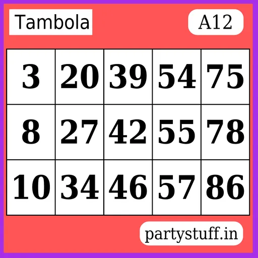 PS Tambola Tickets - Sticker 12