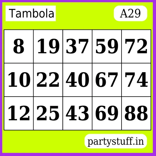 PS Tambola Tickets - Sticker 29