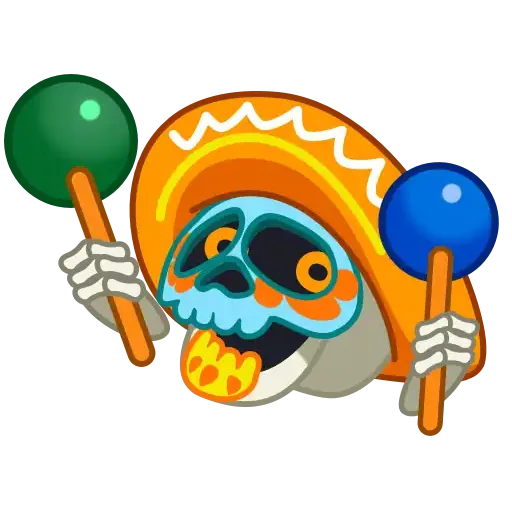 Skull Animated - Sticker