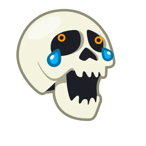 Skull Animated - Sticker