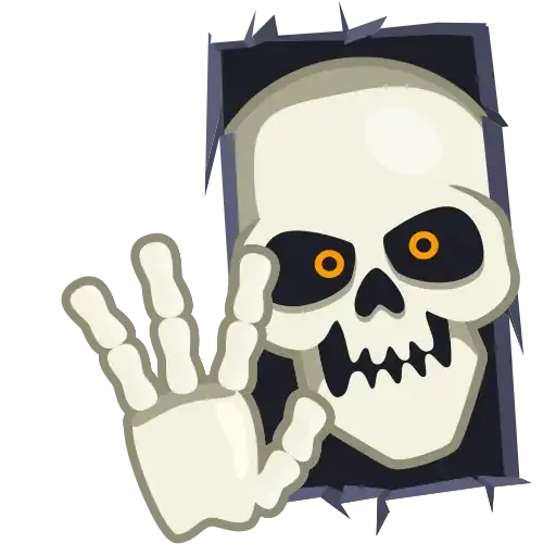Skull Animated - Sticker