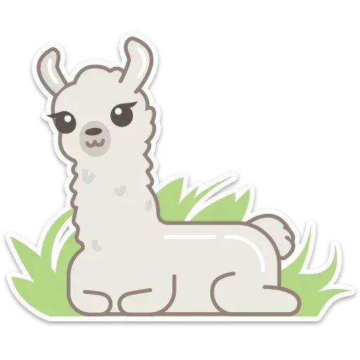 Cute lama - Sticker 10