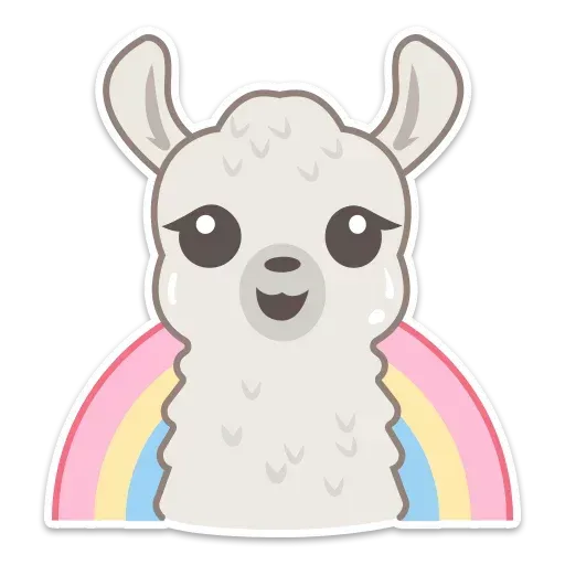 Cute lama - Sticker 9