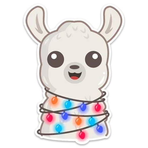Cute lama - Sticker 14