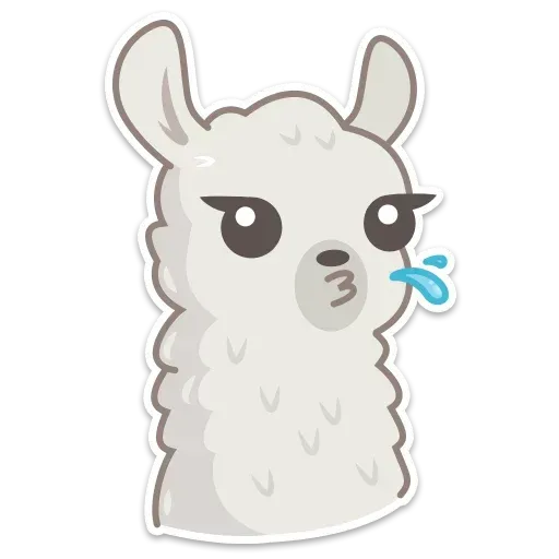 Cute lama - Sticker 15