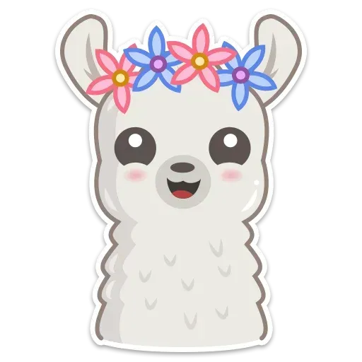 Cute lama - Sticker 16