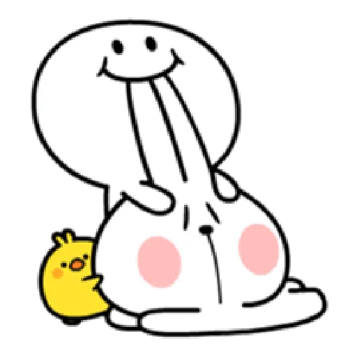 Spoiled Rabbit Smile Person 6 - Sticker 22