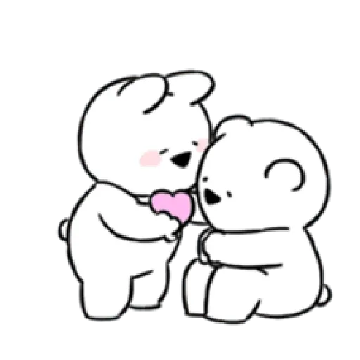 Extremely little rabbit & bear - Sticker 10