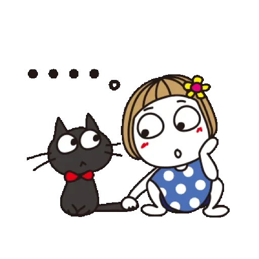 Bangs short girl collection 1 (小花妹妹, 節日) GIF* - Sticker 10