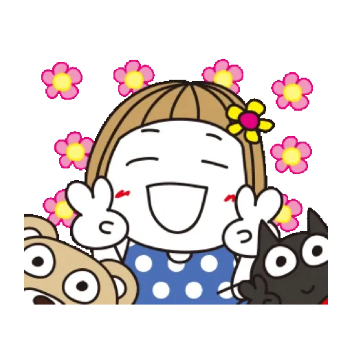 Bangs short girl collection 1 (小花妹妹, 節日) GIF* - Sticker 12