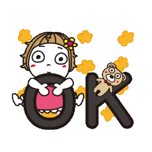 Bangs short girl collection 1 (小花妹妹, 節日) GIF* - Sticker 21