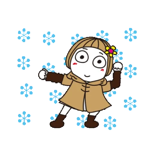 Bangs short girl collection 1 (小花妹妹, 節日) GIF* - Sticker 14