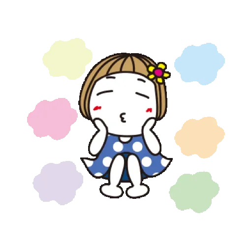 Bangs short girl collection 1 (小花妹妹, 節日) GIF* - Sticker 11