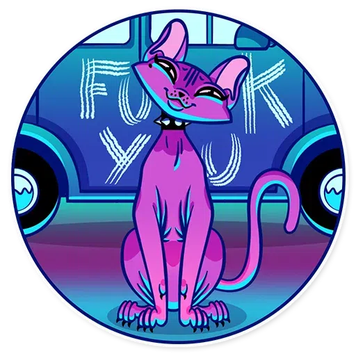 The Neon Cat - Sticker 15