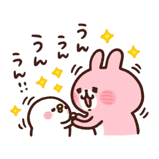 kanahei & usagi friendly greetings2 - Sticker 10