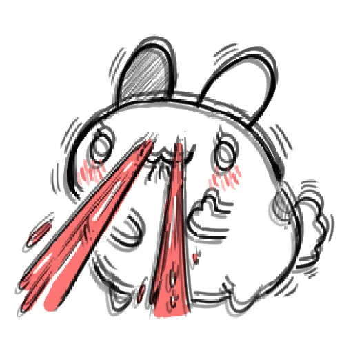貓貓蟲咖波-黑白素描奇怪表情篇 - Sticker 17