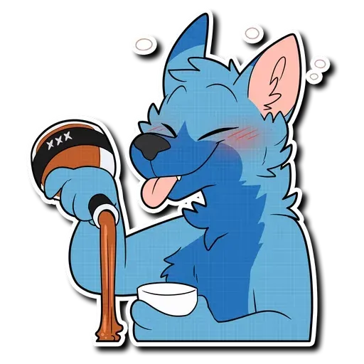 Blue wolf - Sticker 30