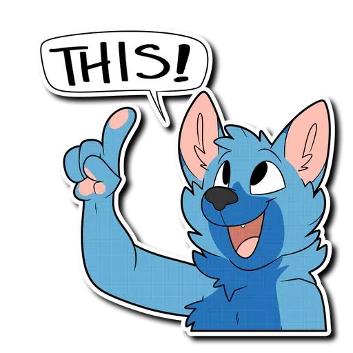 Blue wolf - Sticker 20