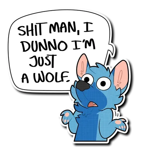 Blue wolf - Sticker 19