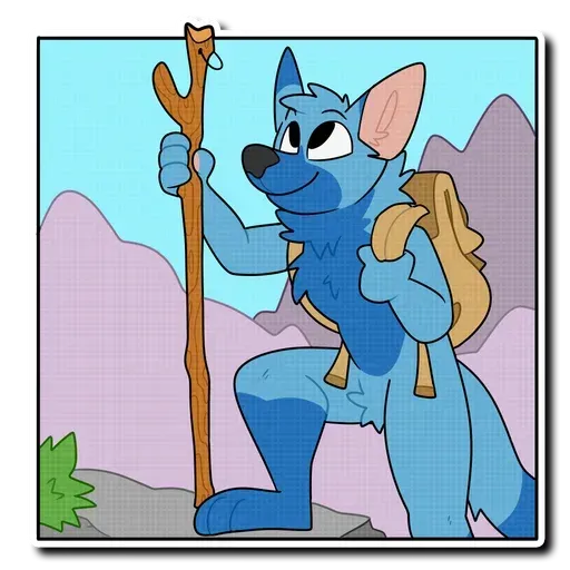 Blue wolf - Sticker 25