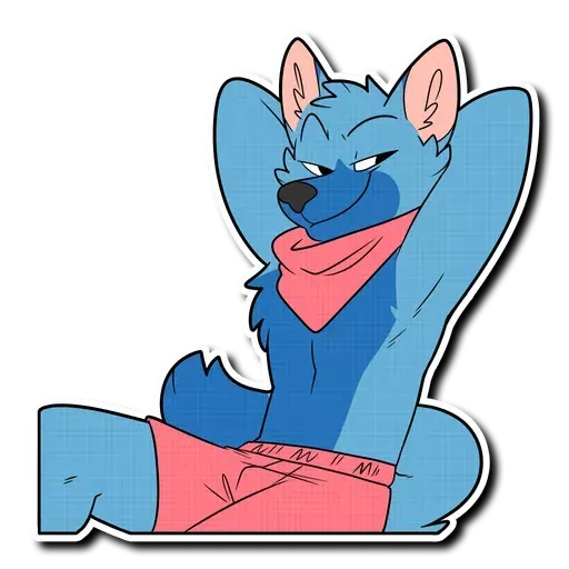 Blue wolf - Sticker 22