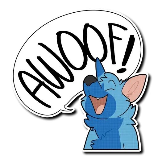 Blue wolf - Sticker 26
