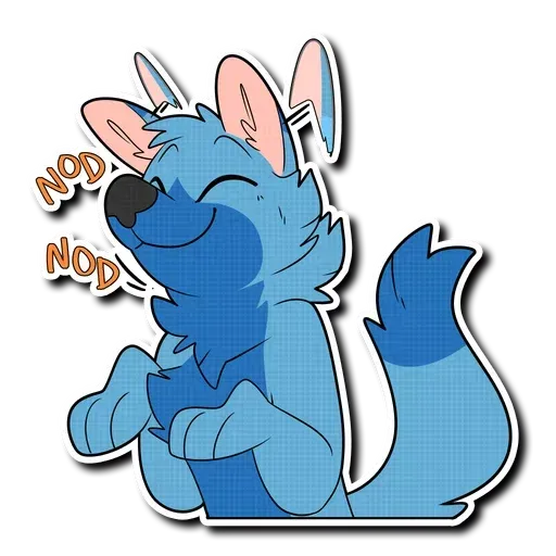 Blue wolf - Sticker 11
