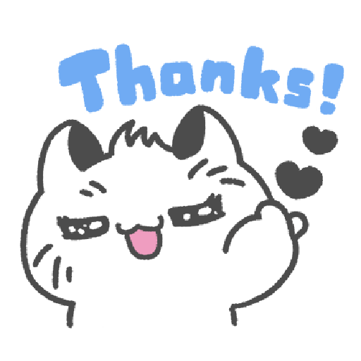 Akunya and Maonya's thank meow stamp WhatsApp Stickers - Stickers Cloud