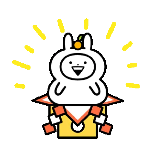熱力四射！！娪莎姬 工作2 (Usagyuuun, 新年, CNY) GIF* - Sticker 22