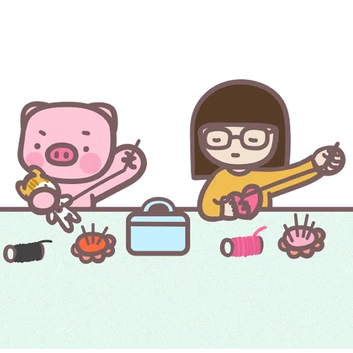Meow家族與月巴豬仔 - Sticker 20