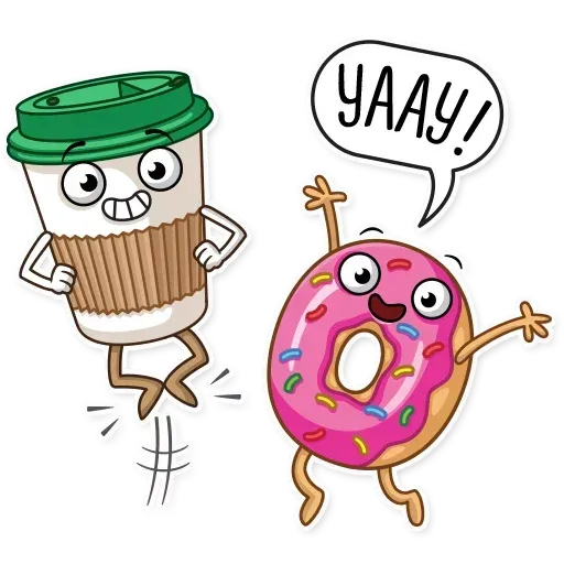 Donut and Coffe - Sticker 27