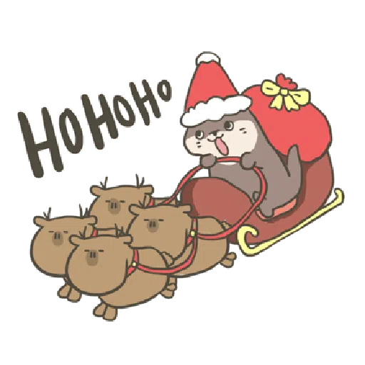 水獺蹭蹭 - 聖誕蹭蹭好朋友 - Sticker 13