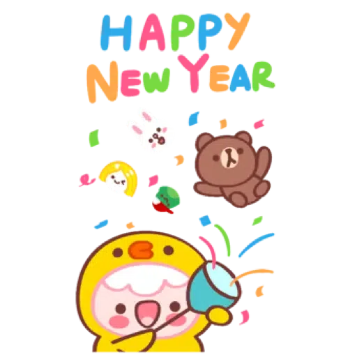 黃金喵喵熊 x BROWN & FRIENDS (聖誕, 新年) (1) - Sticker 11