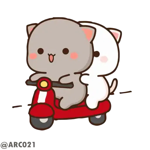 Animated cute cats - Sticker 15