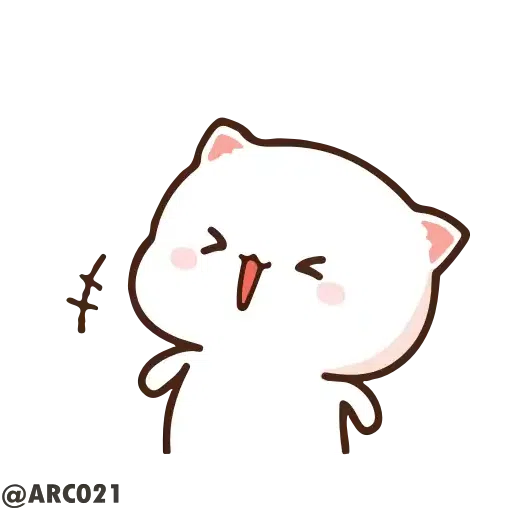 Animated cute cats - Sticker 29