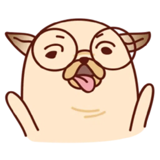 Sundae the Pug - Sticker 10