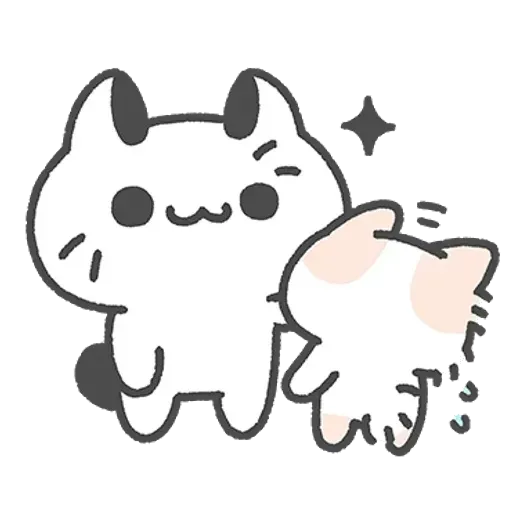 壞喵與毛喵．情侶恩愛日常篇 - Sticker 27
